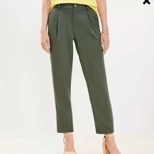 Loft Emory Taper Pants Petite 14 with elastic waist